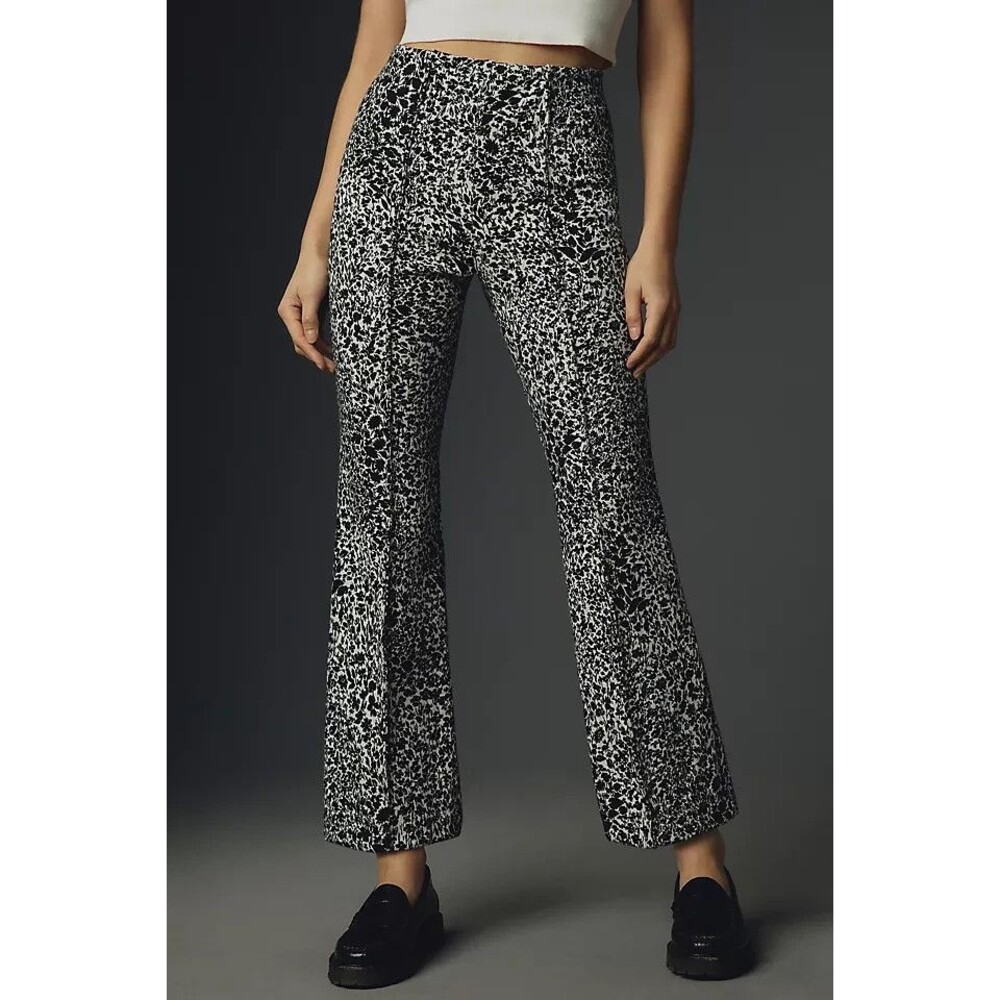 Anthropologie Maeve The Margot Kick Flare Crop Pants Womens XXS Floral Stretch